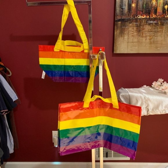 2 Ikea Bags STORSTOMMA + KVANTING Rainbow totes Bags pride Bundle - Picture 9 of 9
